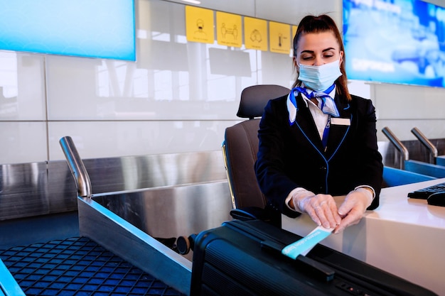 airport-ground-staff-sits-counter-weighing-luggage-registration_215274-1942